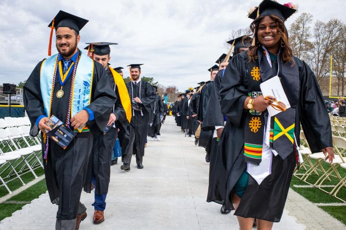Commencement student procession