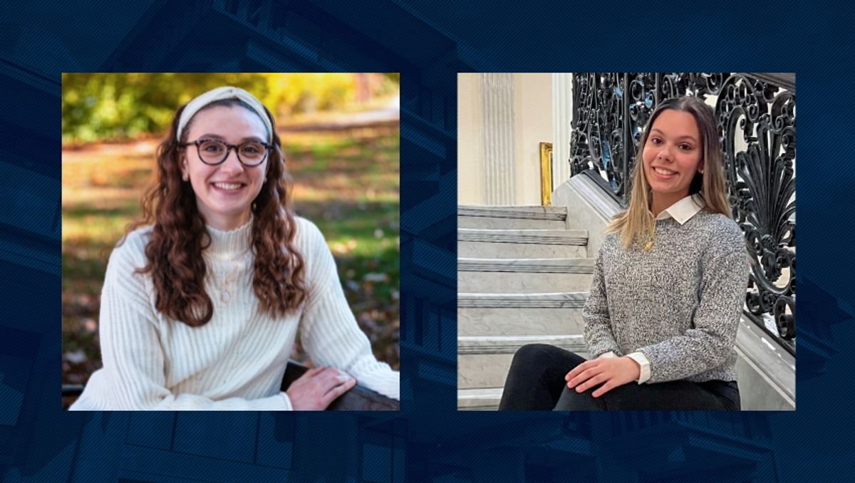Inaugural Founders' Scholars Olivia DeSimone (left) and Kailey Sousa (right)