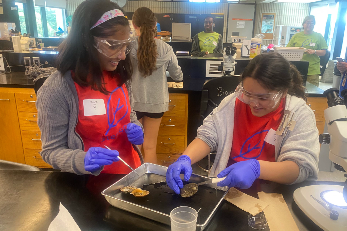 STEM4Girls in lab