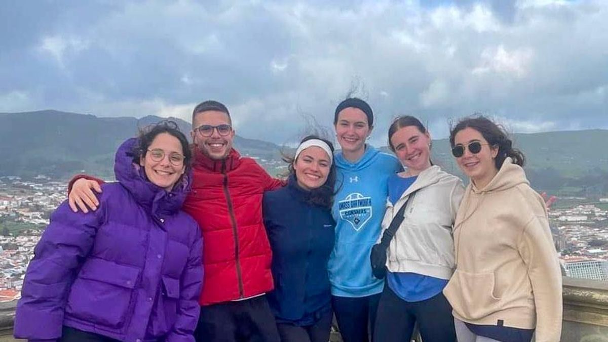 UMassD nursing students pictured in the Azores, Portugal during their alternative spring break.