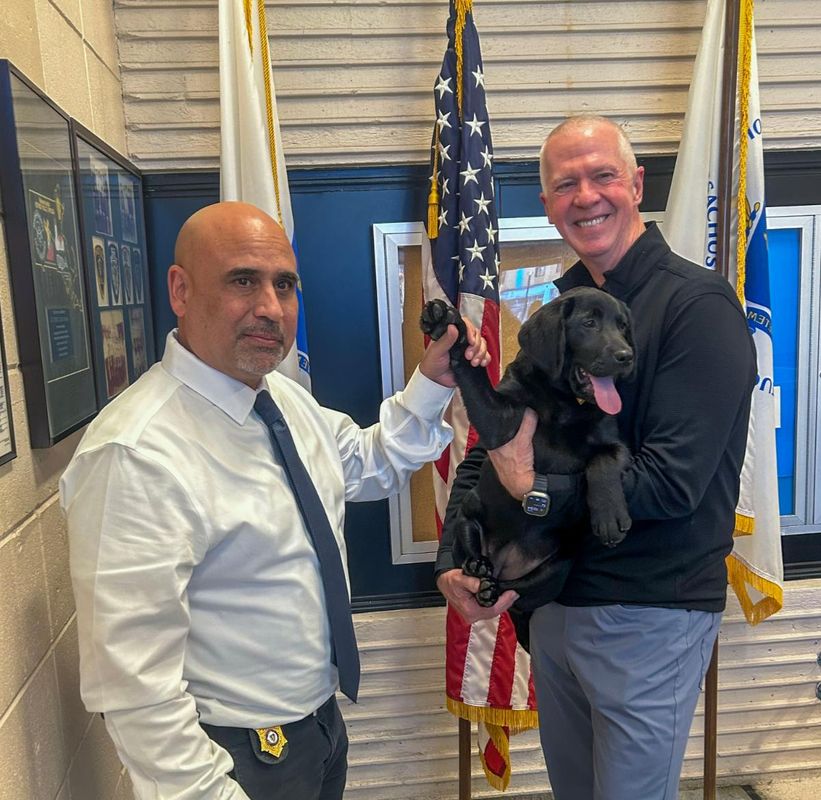Police Chief John Souza, Bella, and Chancellor Mark Fuller pledge to promote 