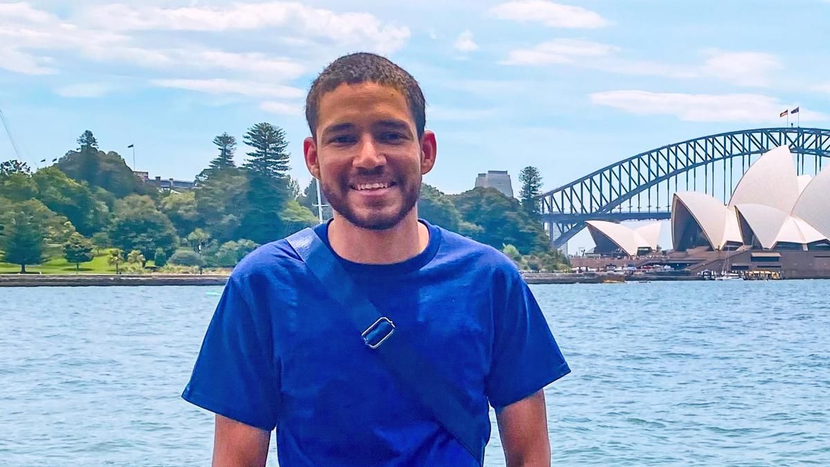 PhD student David Anchieta in Sydney, Australia