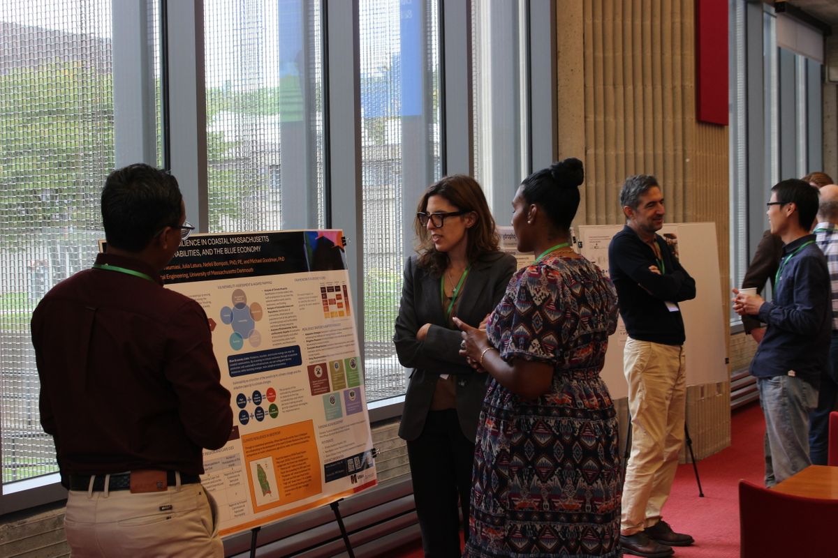 Students presenting their poster research