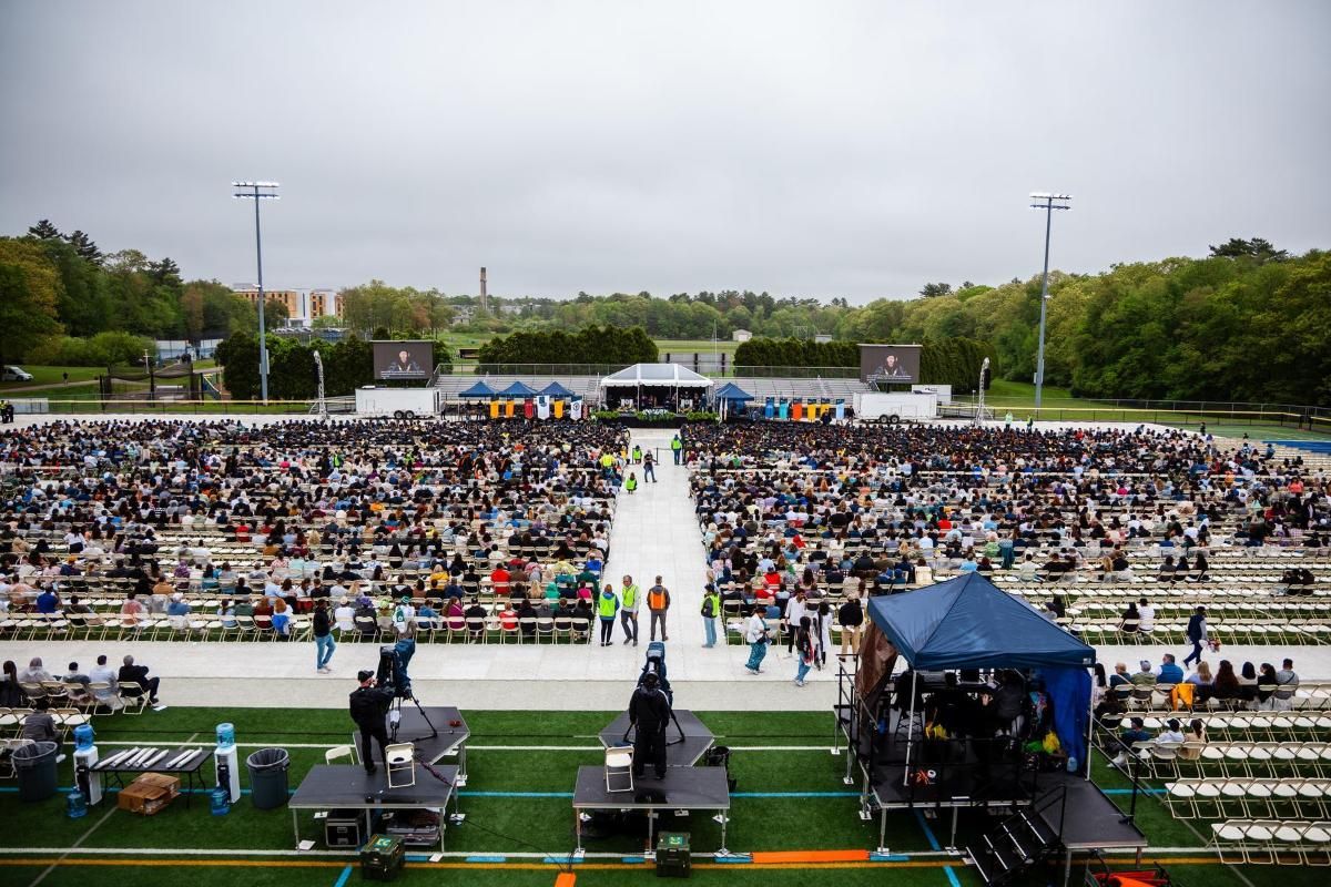 The Commencement venue at Cressy Field