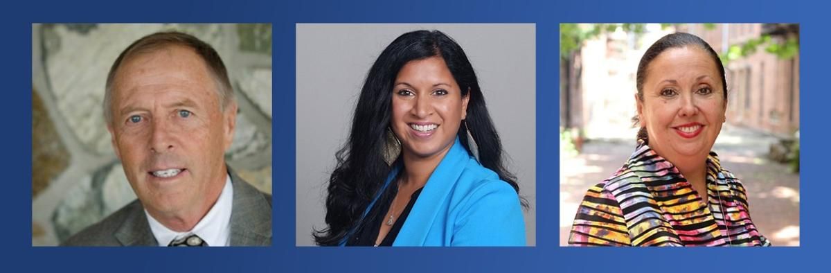 headshots of 3 Honorary Degree Recipients