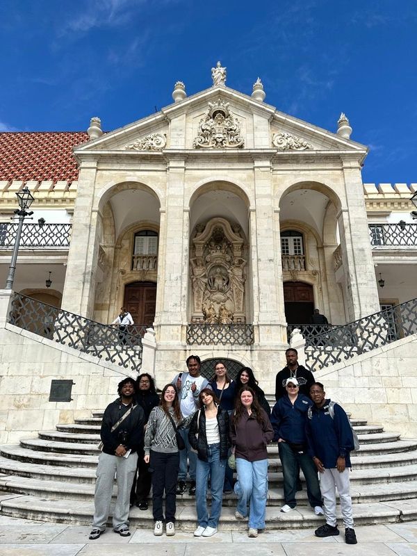 UMass Dartmouth and New Bedford High School students at the University of Coimbra
