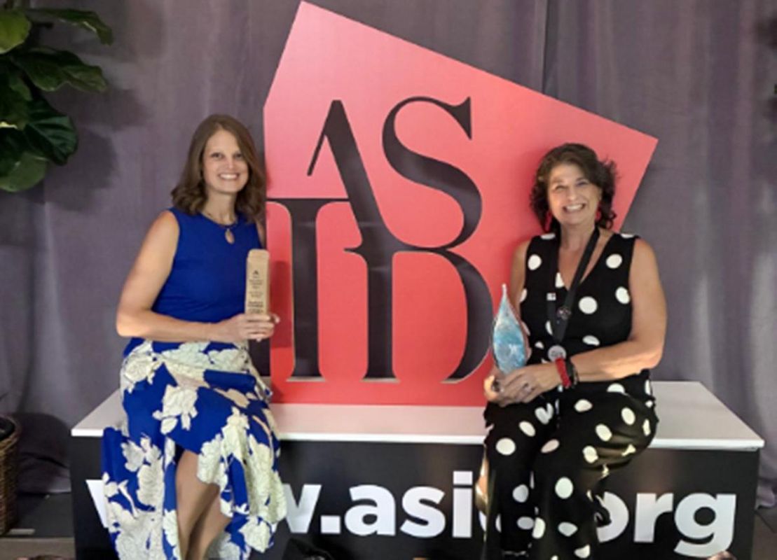 Stephanie McGoldrick (left) and Rose Mary Botti-Salitsky (right) pictured at the ASID National Award Ceremony.