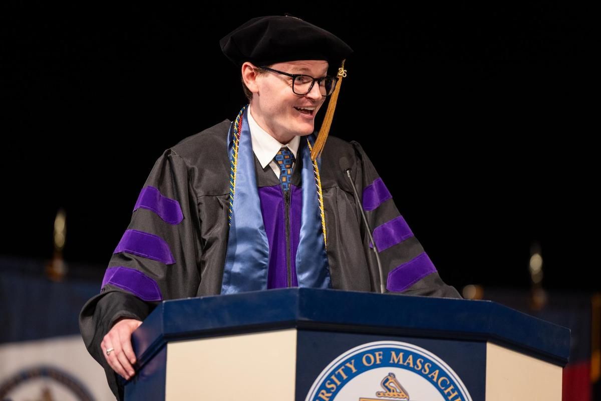 UMass Law Student Commencement Speaker Paul Riley.