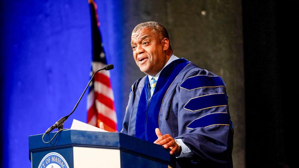 Justice Serge Georges at Commencement