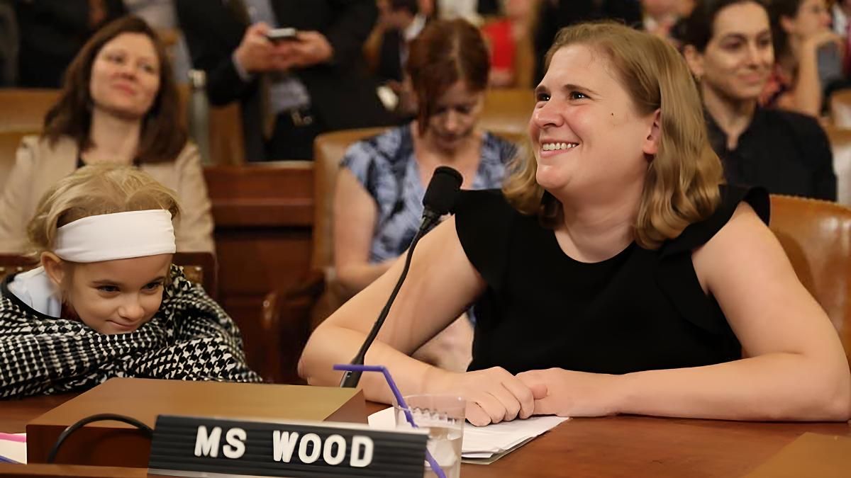 Rebecca (right) and Charlie (left) Wood appear before the U.S. House of Representatives Ways and Means Committee in 2019.