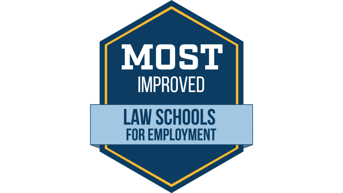 Most Improved Law Schools for Employment Badge