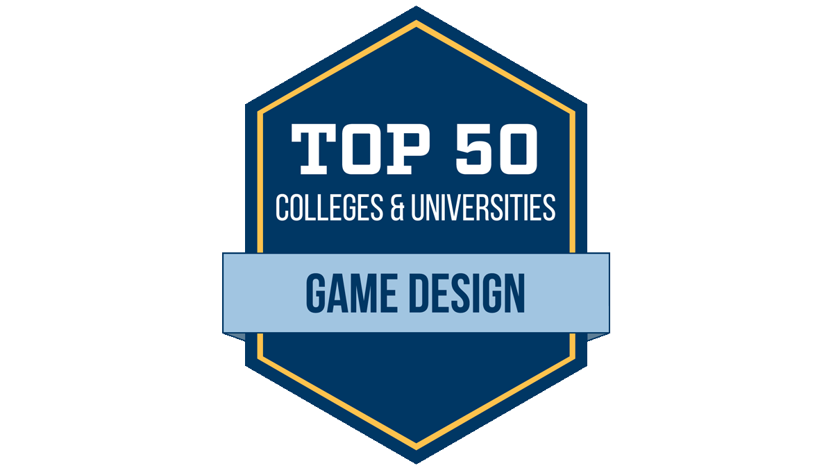 Top 50 Colleges and Universities Game Design Badge