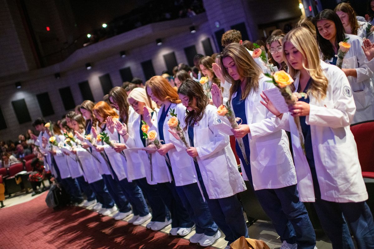 Nursing Students at White Coat Ceremony