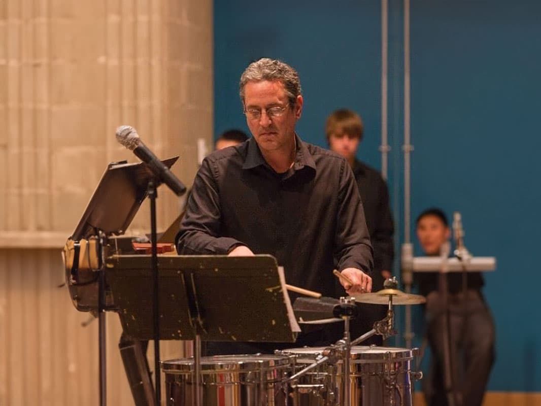 Jamie Eckert playing the drums