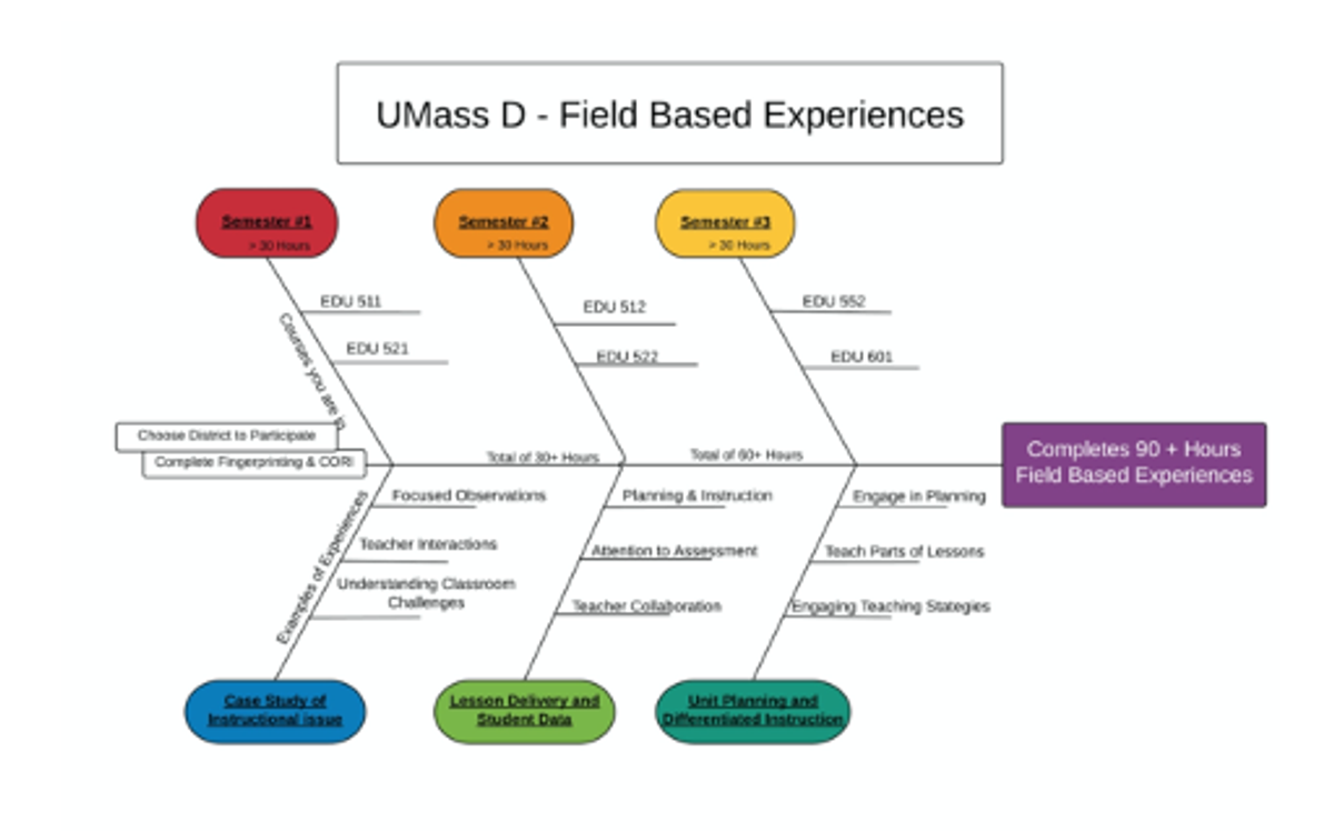 Diagram of Field Based Experiences - 6-2-2020