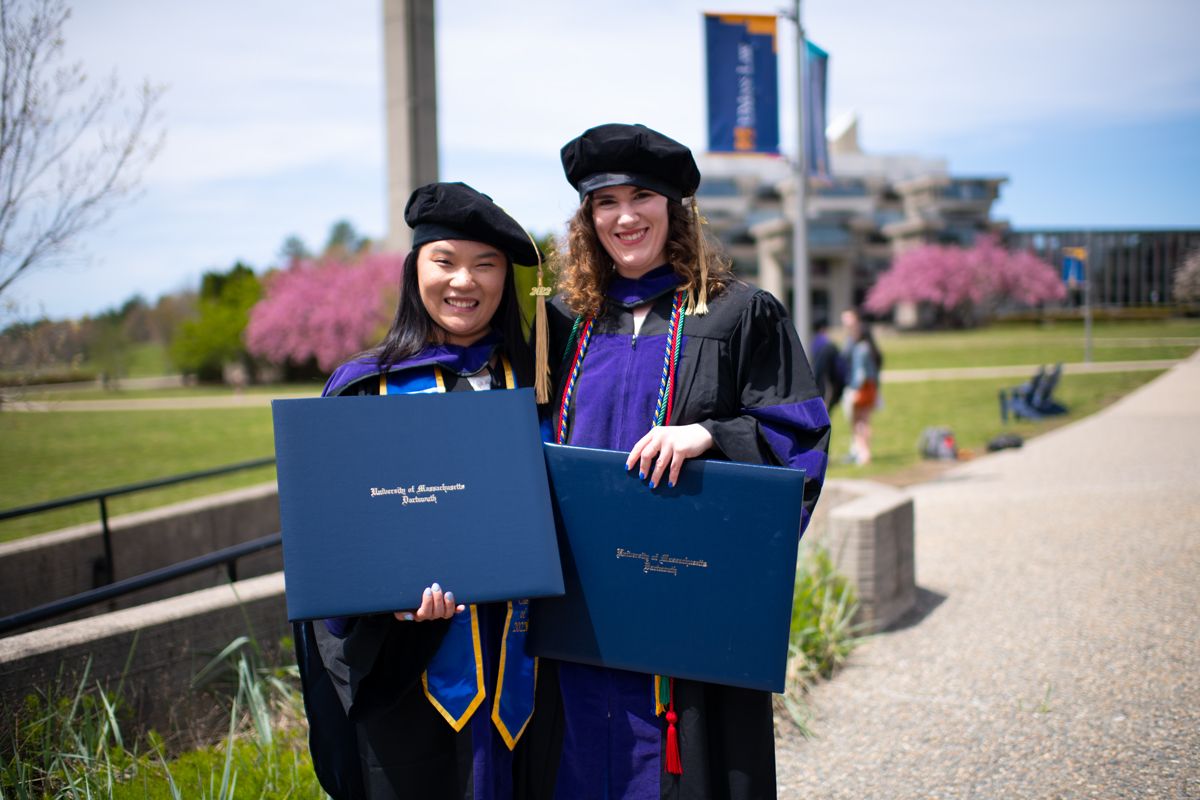 Students standing outside