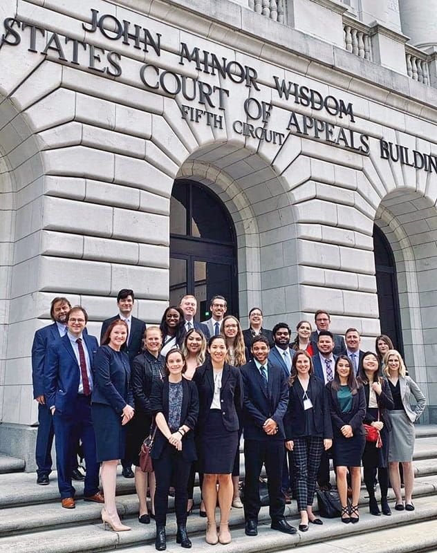 Anthony Moser with fellow interns at the Federal Public Defender's in Texas