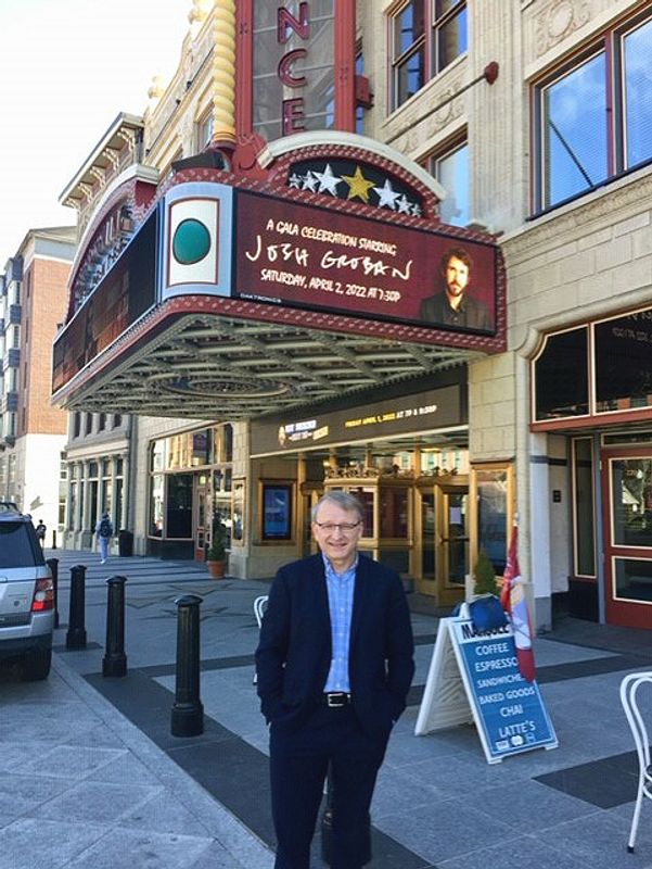 In front of the Providence Performing Arts Center