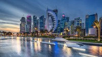 West Bay on the Corniche in Doha, Qatar