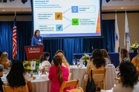 Faculty presenting to students