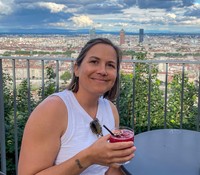 Sara Athanas '25 pictured in Lyon, France