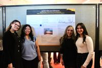 Nursing students with their research poster at Scholarship Day 2026