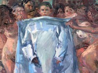 Ears May Talk Behind Your Back, 2014, oil on canvas, 68” x 55”