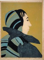 Sheilagh Coulter, 1952, woodcut on mullberry paper, 16 x 11 5/8 inches © Norman S. Ives Foundation