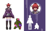 Wrath and Dunglesnog, 2021, the finalized model design for wrath and her mascot Dunglesnog. The celestial immortal bear. 1200px by 800px