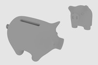 Piggy Bank, 2021, accountant character piece