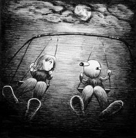 Dream 5, 2021, ink illustration, 6 x 6.06 inches