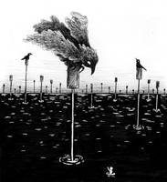 Dream 6, 2021, ink illustration, 5.75 x 6.25 inches