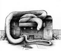 Dream 7, 2021, ink illustration, 7.75 x 5.75 inches