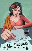 Ada Lovelace, 2021, digital illustration, book cover, 11x17
