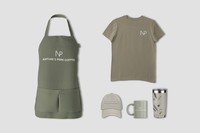 NATURE’S PERK COFFEE, 2021, apron t-shirt hat mug and travel cup