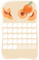 Peach Calendar