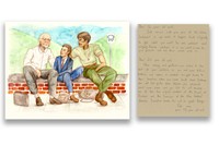 Bruce, 2021, colored pencil and watercolor, 12x16