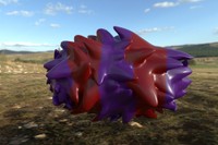 Dark Bush, 2021, 3d modeled bush asset, 1200x731