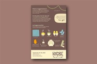 Hygge Festival, 2021, hygge essentials promotional poster, 11 x 17 inches