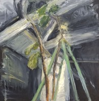 Lower Back Problems, 2020, oil on panel, 24 x 24 inches