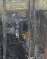 Parking Lights, 2021, oil on canvas, 16 x 20 inches