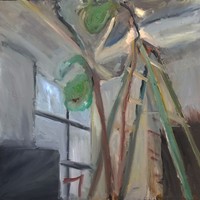 Upper Back Problems, 2020, oil on panel, 24 x 24 inches