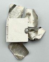 Broken Book, brooch, sterling silver