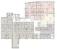 Thesis Floor Plan, 2021, first floor of thesis design for Iris Gladius Recovery Center
