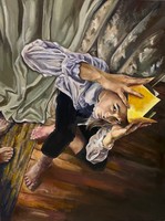 1st Place: Sophia Liu, Crown, 2021, oil and acrylic on canvas