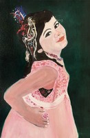 Dress Up Play, 2022, oil on canvas, 36 x 24 inches