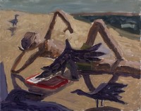 Beach, 2021, oil on canvas, 8 x 10 in