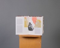 For The Sake of Me eleventh spread, 2022, the first informational spread Familism & Gendered Expectations, 7.75x11.75 in