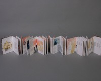 For The Sake of Me full foldout, 2022, full fold out of accordion book, 288x8 in