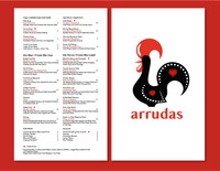 Arrudas Restaurant Main Menu, 2022, 8.5 X 14.12 matte cardstock